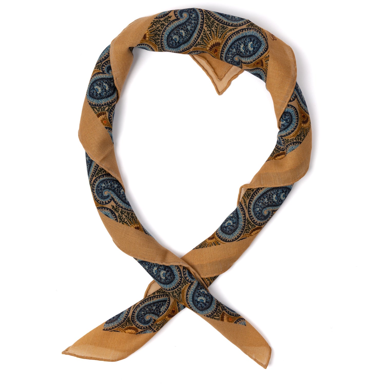 Scarf "Foulard" made of Wool and Silk - handmade